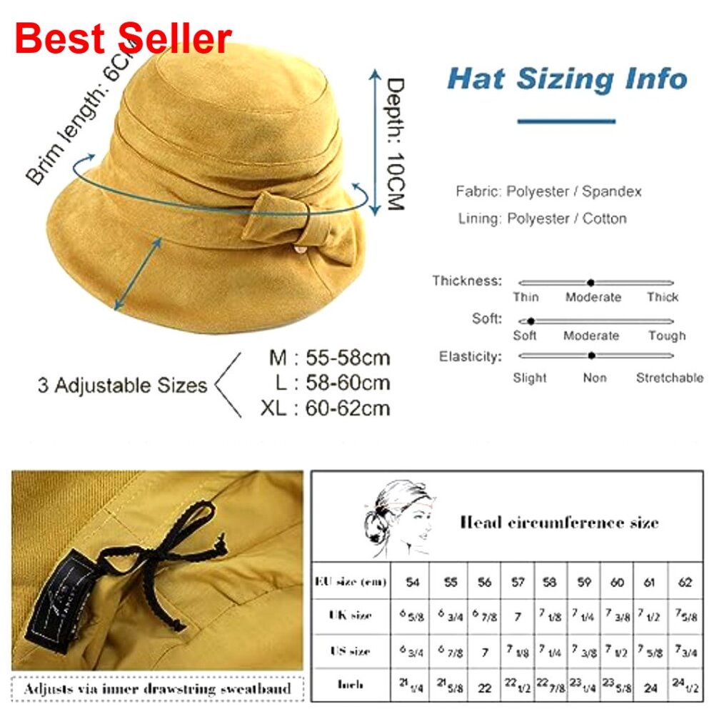 Polyester Blend Floppy Bucket Hat Packable Crusha… - image 6
